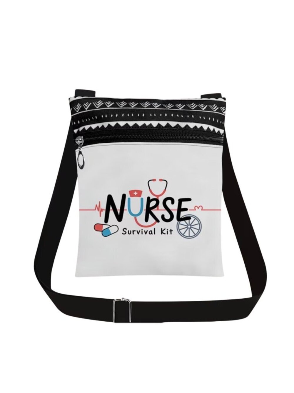 Nurse Survival Kit Canvas Crossbody Bag  Gift For Nurses 21cm x 24cm
